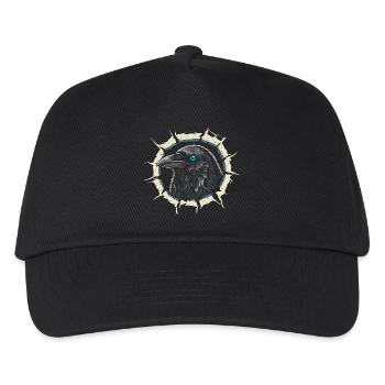 Corbeau gothique sortant de la fissure - Corbeau - Casquette de baseball Enfant - noir - Devant