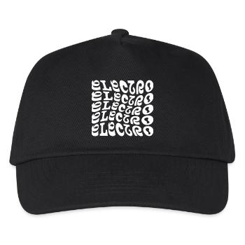 Electro music logo design - Kids’ Baseball Cap - black - Front