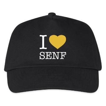I love Senf - Kinder Basecap - Schwarz - Vorne