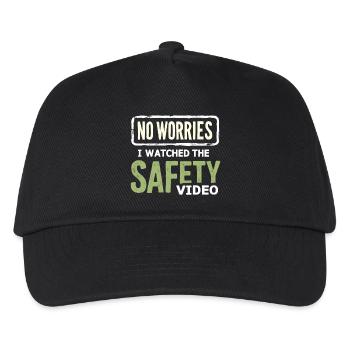 No Stress Safety Video Memes - Kids’ Baseball Cap - black - Front