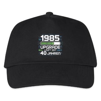 1985 Upgrade Läuft Seit 40 Jahren - Kinder Basecap - Schwarz - Vorne
