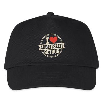I Love Working Time Fraud No Crime Job Office - Kids’ Baseball Cap - black - Front