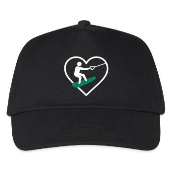 Heart Wakeboard – Surfez sur l’eau - Casquette de baseball Enfant - noir - Devant
