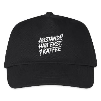 DISTANCE! I've only had a coffee - Kids’ Baseball Cap - black - Front