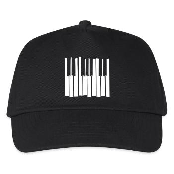 Motif de bandes de clavier piano - Casquette de baseball Enfant - noir - Devant