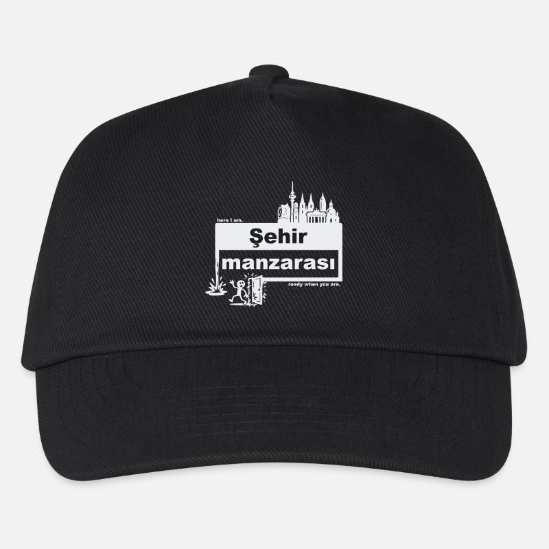Stadtbild - türkisch - ready when you are - Kinder Basecap - Schwarz