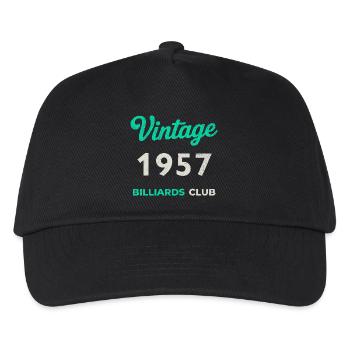 Vintage 1957 – Club de billard rétro Année de naissance - Casquette de baseball Enfant - noir - Devant
