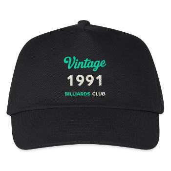 Vintage 1991 – Club de billard rétro Année de naissance - Casquette de baseball Enfant - noir - Devant