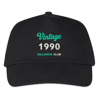 Vintage 1990 – Club de billard rétro Année de naissance - Casquette de baseball Enfant - noir - Devant