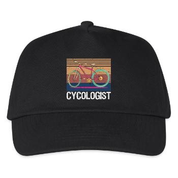 Cycologist Funny Vintage Cycling Cyclist Retro - Kinder Basecap - Schwarz - Vorne