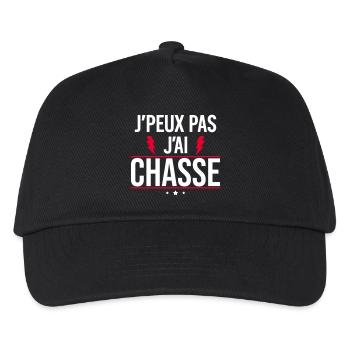 Ich kann nicht, ich jagte Humor Jagd - Kinder Basecap - Schwarz - Vorne