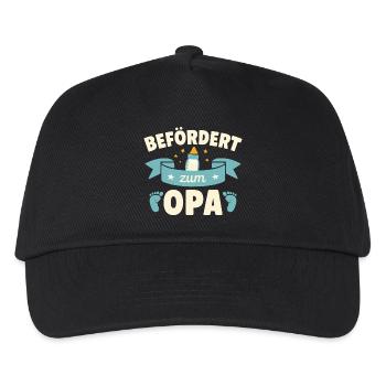 Promoted to grandpa - Kids’ Baseball Cap - black - Front