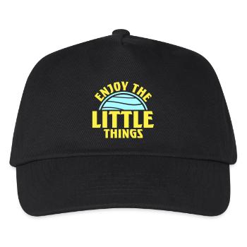 Enjoy The Little Things Dankbarkeit Achtsamkeit - Kinder Basecap - Schwarz - Vorne