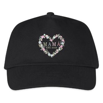 Mom is. 2026 Gift for Mom - Kids’ Baseball Cap - black - Front