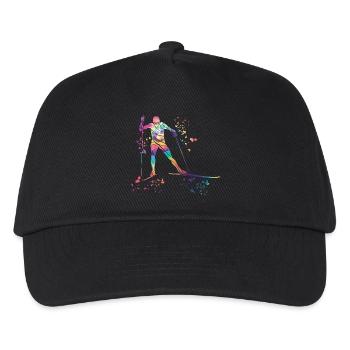 Ski de fond Ski de fond - Casquette de baseball Enfant - noir - Devant