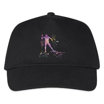 Ski de fond Ski de fond - Casquette de baseball Enfant - noir - Devant