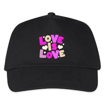 L’amour est l’amour – Déclaration de cœur colorée - Casquette de baseball Enfant - noir - Devant
