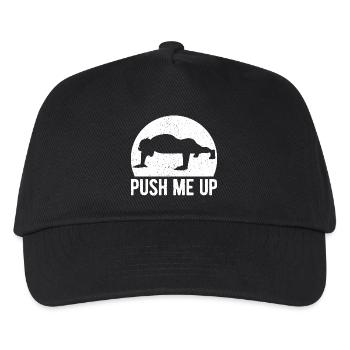 Gym Junkies Push Me Up Calisthenics Fitness - Kinder Basecap - Schwarz - Vorne