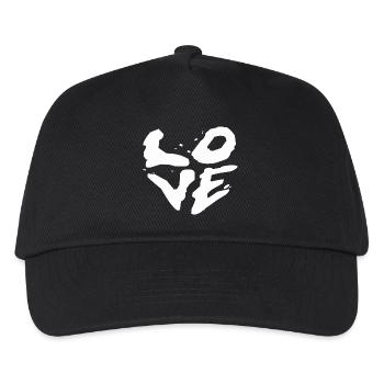 Illustration typographie de déclaration d’amour - Casquette de baseball Enfant - noir - Devant