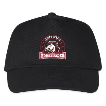 Cavalier certifié - Casquette de baseball Enfant - noir - Devant