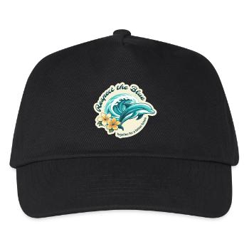 Protéger le Bleu - Dolphin - Casquette de baseball Enfant - noir - Devant