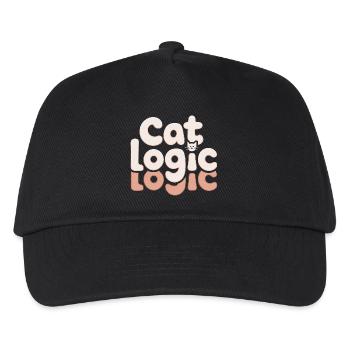 Cat Logic Funny Cat Saying for - Kids’ Baseball Cap - black - Front
