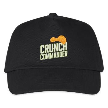  Crunch Commander Knabber Chips Fan Snack - Kinder Basecap - Schwarz - Vorne
