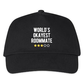 World's Okayest Roommate 3 Sterne Humor - Kinder Basecap - Schwarz - Vorne