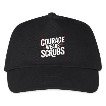 ER Nurse Courage Wears Scrubs Medical Worker - Kinder Basecap - Schwarz - Vorne