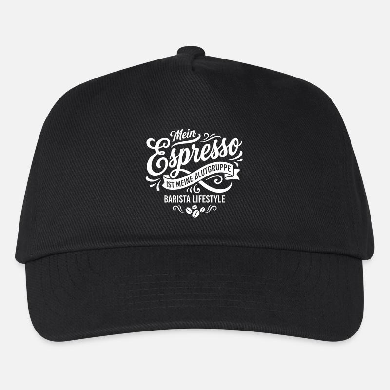 Espresso Blutgruppe Barista Lifestyle - Kinder Basecap - Schwarz
