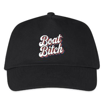 Lustige Retro-Bootslebenstypografie - Kinder Basecap - Schwarz - Vorne