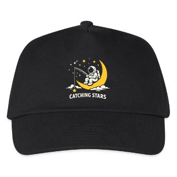Astronaut star-fishing on the moon - Kids’ Baseball Cap - black - Front
