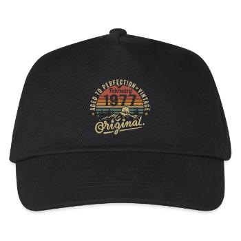 Février 1977 - février 1977 Anniversaire février 1977 - Casquette de baseball Enfant - noir - Devant