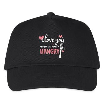 Lustig, hungrig, hungrig, wütendes Essen, Diät-Humor, - Kinder Basecap - Schwarz - Vorne