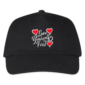 Love Yourself First Self-Love Self-Care - Kids’ Baseball Cap - black - Front