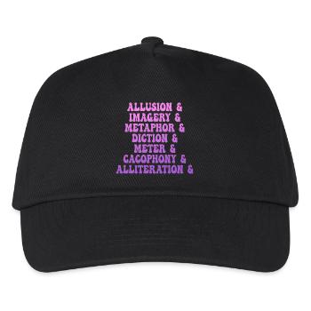 Literary Devices Montage - Kids’ Baseball Cap - black - Front