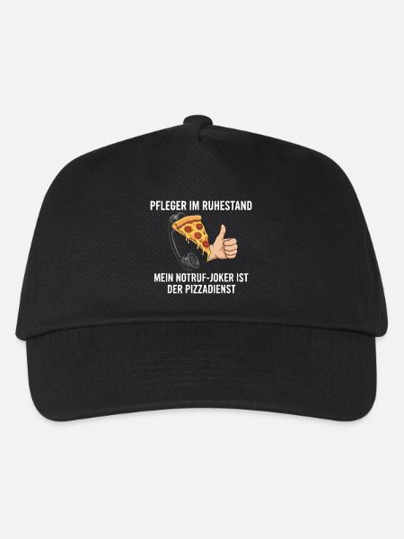 Rentner Notruf Pizzadienst - Kinder Basecap - Schwarz