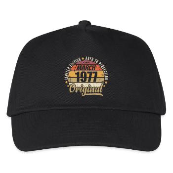 49. Anniversary 49 Years Limited Edition März 1977 - Kinder Basecap - Schwarz - Vorne