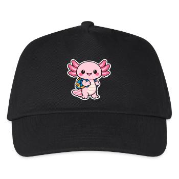 Kuscheliger axolotl - Kinder Basecap - Schwarz - Vorne