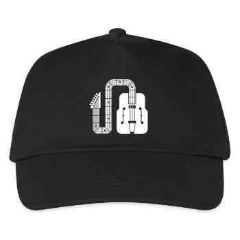 Abstract Shape Retro-Gitarre - Kinder Basecap - Schwarz - Vorne