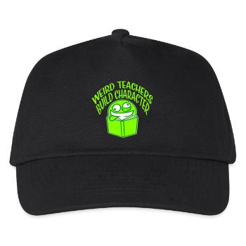 Weird Teachers Build Character Lustiger Lehrer - Kinder Basecap - Schwarz - Vorne