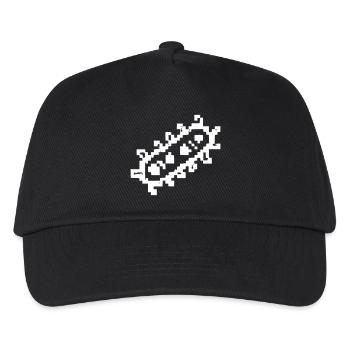 Bakterie Stäbchen Pixel Keim - Kinder Basecap - Schwarz - Vorne