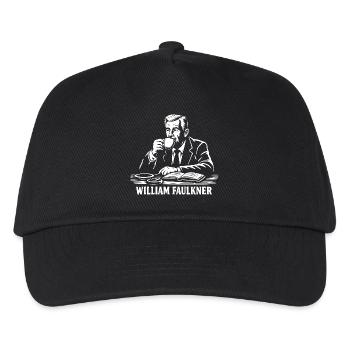 Iconic Writer Portrait with Coffee - Kids’ Baseball Cap - black - Front