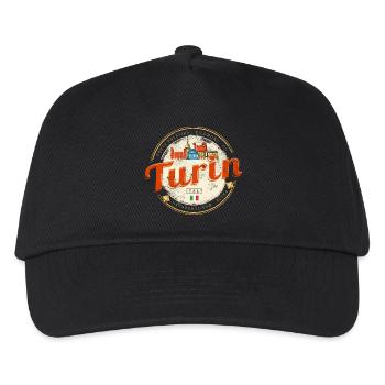 Turin Piedmont Skyline Italy Vintage Souvenir - Kids’ Baseball Cap - black - Front