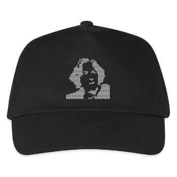 Pixel Oscar Wilde Porträt-Halbton - Kinder Basecap - Schwarz - Vorne