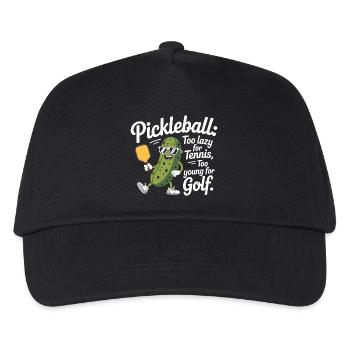 Pickleball Spieler Too Lazy For Tennis Pickleball - Kinder Basecap - Schwarz - Vorne