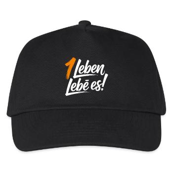 Ein Leben lebe es! - Kinder Basecap - Schwarz - Vorne