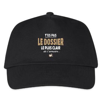 T’es pas le dossier le plus clair de l’armoire - Casquette de baseball Enfant - noir - Devant