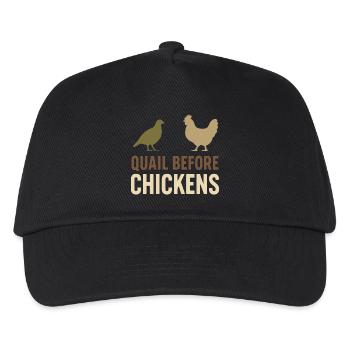 Quail Keeper Quail Farmer Backyard Quail - Kids’ Baseball Cap - black - Front