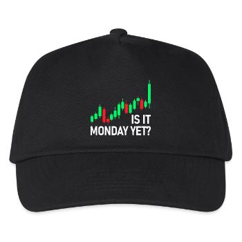 Is it monday yet? Stock Market Exchange Trader - Kids’ Baseball Cap - black - Front